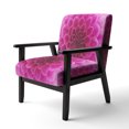 thumbnail image 2 of Designart "Dark Pink Abstract Flower Petals" Upholstered Floral Accent Chair - Arm Chair, 2 of 5