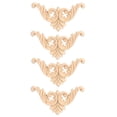 thumbnail image 4 of Apliques de Muebles - 4PCS Muebles de Apliques de Revestimiento de Esquina de Madera Tallada de Goma sin Pintar (tamaño : 8 * 8cm), 4 of 14