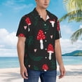 thumbnail image 6 of Uemuo Amanita Mushroom Printed Regular Fit Short Sleeve Casual Hawaiian Shirt for Men,Aloha shirt,Tropical shirt,Floral print shirt,Vacation Beach shirt-Large, 6 of 9