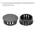 thumbnail image 4 of Uxcell 64Pcs 1.1" Tapones de agujero de plástico negro tipo flush para panel, tapones de extremo para tubos de bloqueo, mueble, armario, 4 of 6