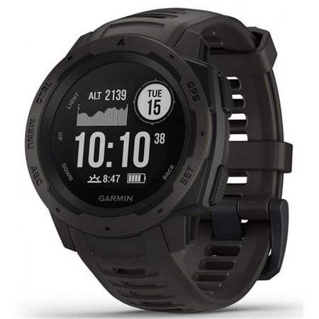 Refurbished Garmin Instinct Graphite Rugged Outdoor GPS Watch with Long-Lasting...