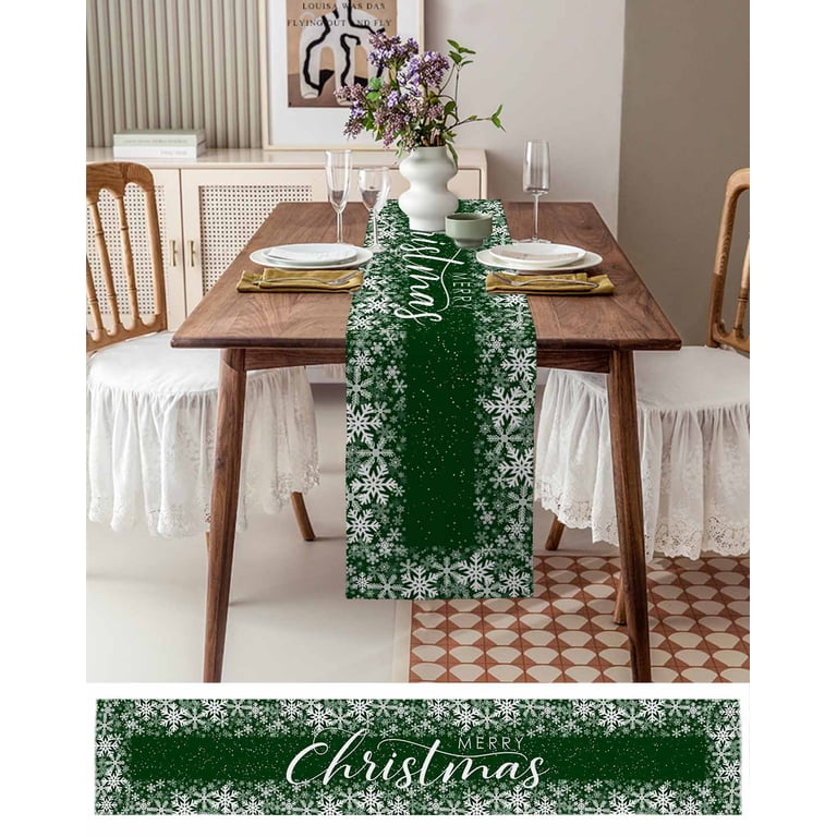 christmas dresser scarves Table Runner Dresser Scarves Merry Christmas Green Liberia