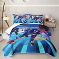 thumbnail image 2 of Erosebridal Ice Hockey Gamer Twin Quilt Set,Ball Sport Lovers Twin Coverlet Set For Boys,2-Piece, 2 of 7