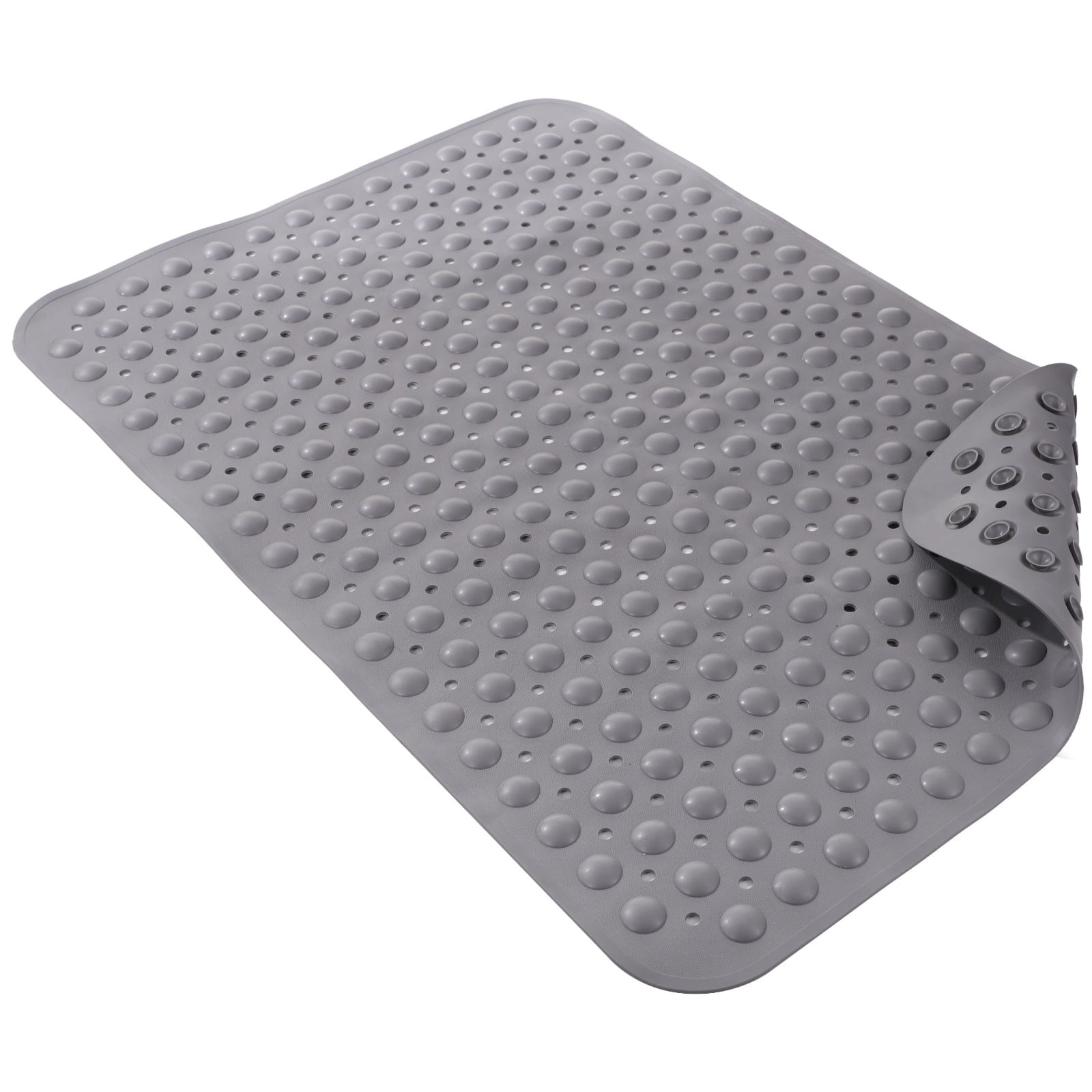 Non-Slip Large Shower Mat 35.4x23.6", TPE Bath Mat with Drain Holes & Suction Cups, Anti-Slip for Walk-in Shower Stall, Safe for Pregnant Women, Elderly & Little Ones