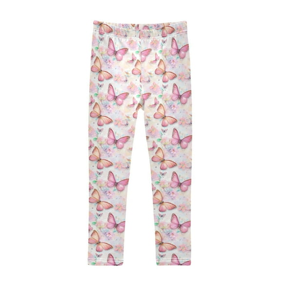 joogoo Girls' Leggings Butterfly Paint Yoga Pants 6T