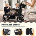 thumbnail image 2 of HARPPA Wagon Stroller for 2 Kids with 5-Point Harness, Bench Seat, Outdoor Toddler Stroller, Black, 2 of 8