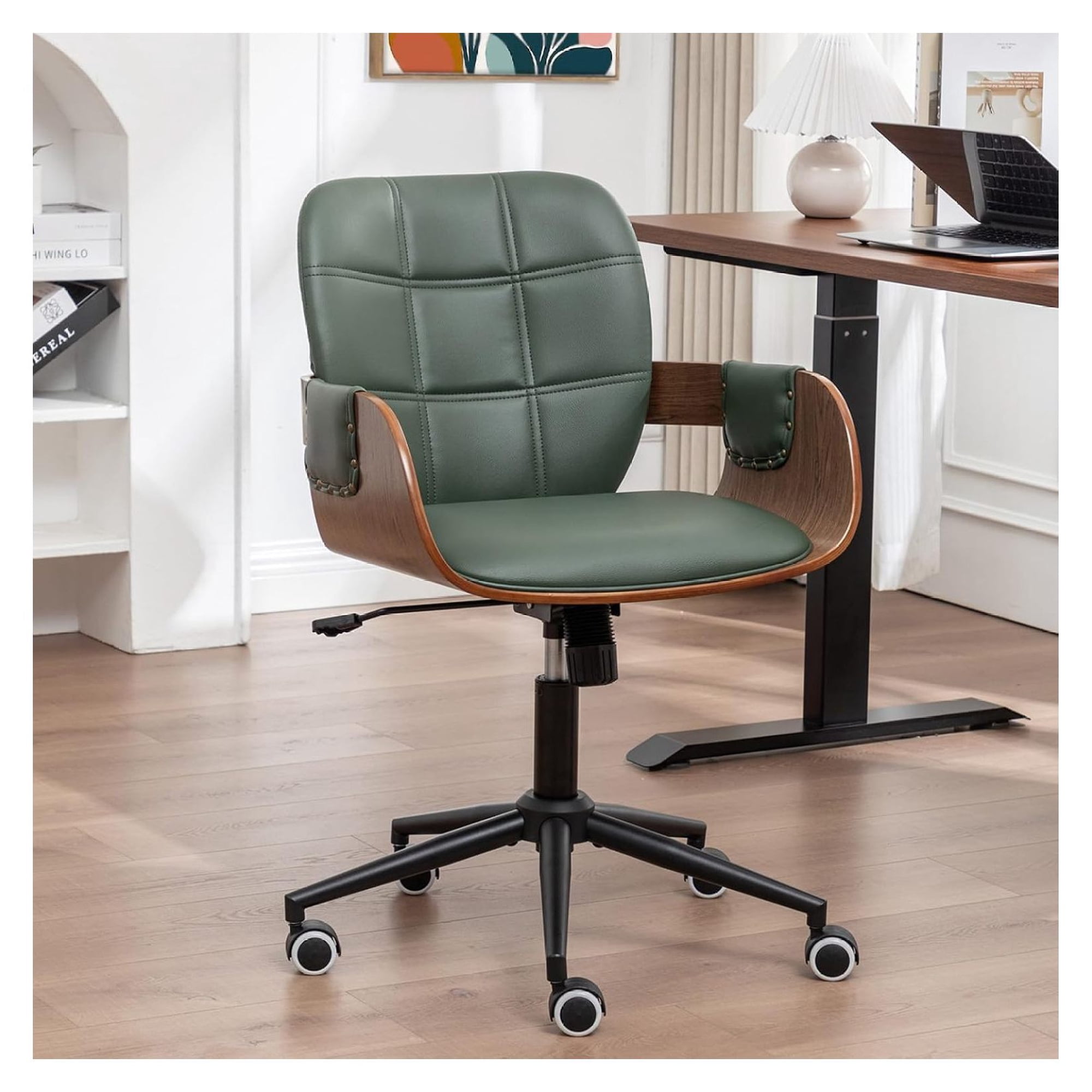 mid century desk chair walnut product