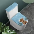 thumbnail image 2 of SEANATIVE Christmas Snowflake Toilet Lid Cover and Toilet Tank Cover Set of 2 Toilet Covers Set Highland Cow Toilet Seat Cover for Bathroom Fits Most Toilet Tanks & Lids, 2 of 7