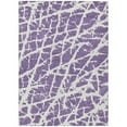 thumbnail image 2 of 5' X 8' Purple and White Abstract Washable Non Skid Indoor Outdoor Area Rug, 2 of 3