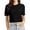 Black, variant on Women's Basic Casual Short Sleeve Round Neck T Shirt Comfortable Everyday Wear Versatile Outfit Soft Breathable Machine Washable Compression Shirts for Women Long Sleeve Women Athletic Shirt