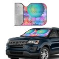 thumbnail image 4 of Disketp Windshield Sun Shade, Car Sun Shade For Front Window Vintage Mandala Sunshades Sun Visor Protector Blocks Uv Rays Foldable, 4 of 9