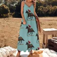 thumbnail image 3 of Rider and Race Horse In Full Gallop Sleeveless Dress sexy dress evening dresses ladies Dress, 3 of 7
