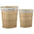 thumbnail image 1 of 2 Piece Wicker Hamper with Removable Liner, Natural, 1 of 2