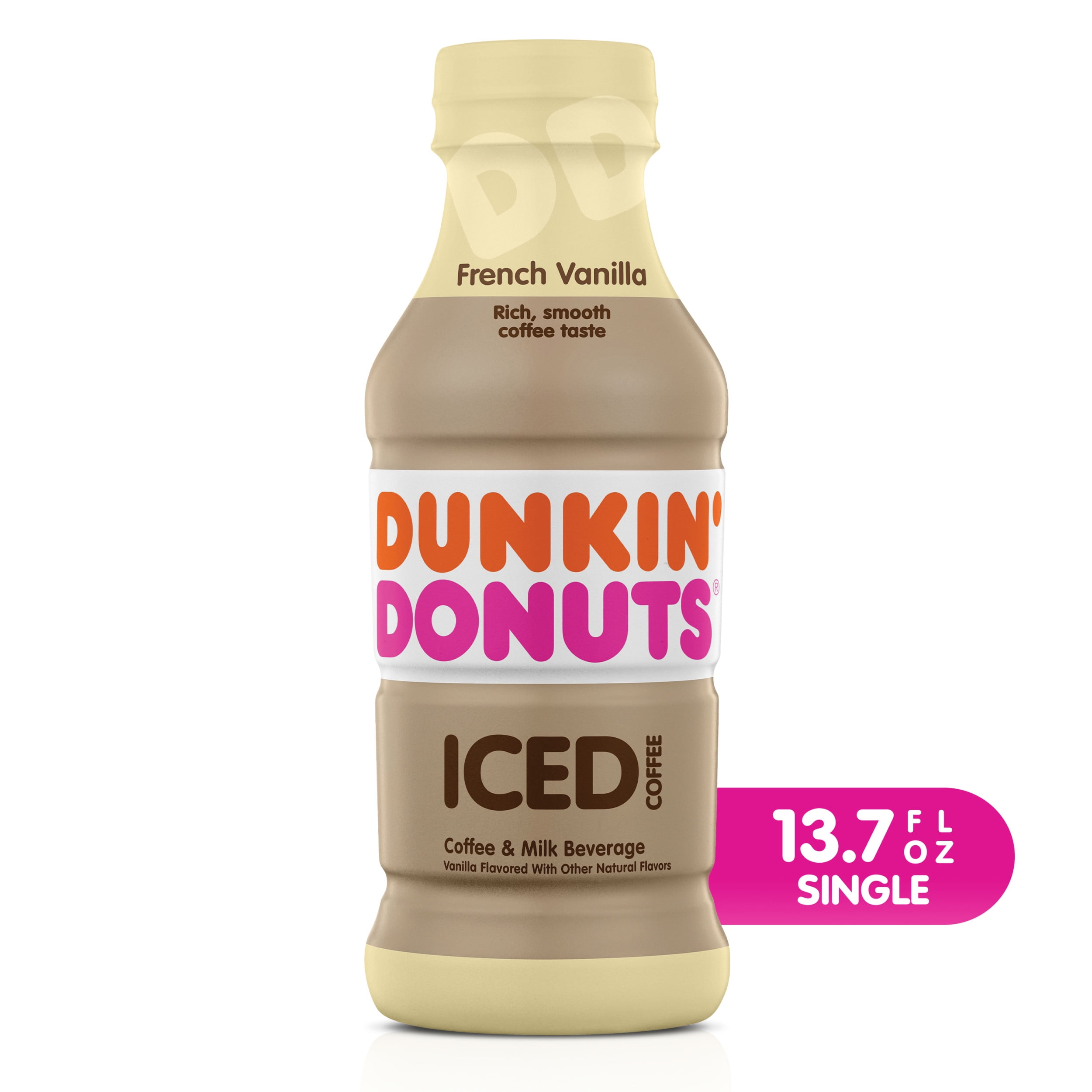Dunkin' French Vanilla Iced Coffee Bottle, 13.7 fl oz