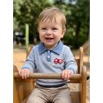 thumbnail image 4 of Miaouyo Boys Sweatshirt, Long Sleeve Striped Embroidery Fire Engine Hoodie Pullover, 4 of 9