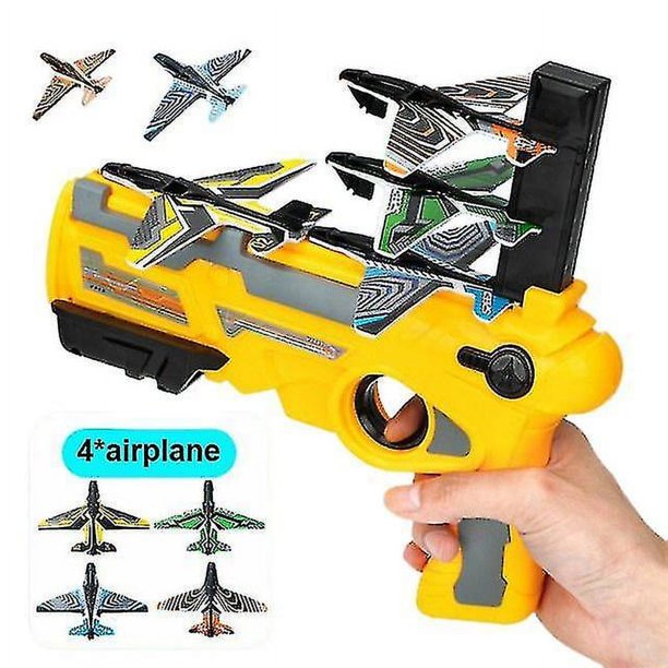 Lanzador de aviones de espuma, juguetes de avión, catapulta de burbujas, eyección para niños, juguetes deportivos al aire libre, modelo planeador