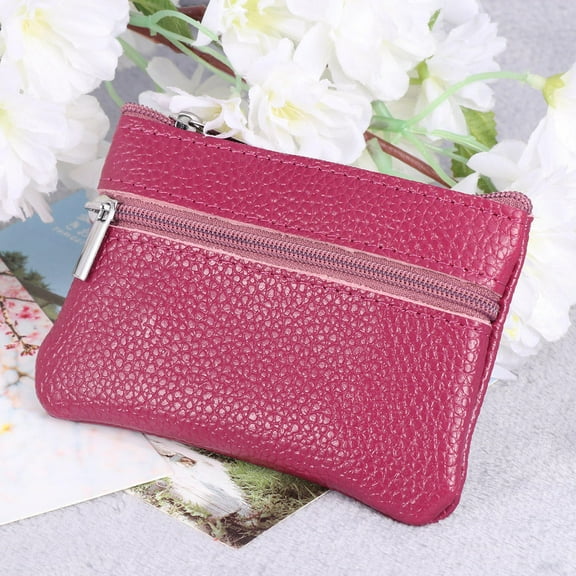 Soimiss Men Coin Purse Purple Small Wallet for Coins and Cash