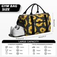 thumbnail image 5 of Sunflowers Womens Gym Tote Duffle Bag with Wet Pocket & Shoe Compartment, Floral Travel Duffel Bag Overnight Weekender Hospital Tote Girls Workout Carry on Bag with Luggage Sleeve, 5 of 6