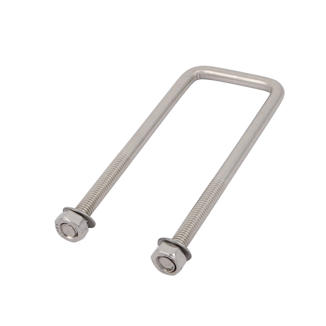 M6 Thread 100mm Length 304 Stainless Steel Square U Bolt w Hex Nut