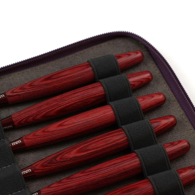 ANXPTIME 9Pcs Ergonomic Crochet Hook Wood Handle Crochet Hook for Knitting 3.5-8.0mm