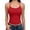 Red, variant on Leidass Womens Spaghetti Strap Scoop Neck Ribbed Tank Top Cami Shirts White XL