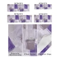 thumbnail image 3 of Kitchen Cafe Valance Curtain for Small Windows,Abstract Graffiti Geometric Art Rod Pocket Valances Lavender Purple Grey Color Block Window Treatment Panel for Living Room/Bedroom/Bathroom,60x18in, 3 of 9