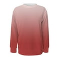 thumbnail image 2 of Vedolay Sweatshirt Women Casual Oversized Long Sleeve Crewneck Corded Sweatshirt Pullover Tops,Red S, 2 of 4