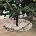 thumbnail image 2 of ZHANZZK Paris Vintage Car Xmas Christmas Tree Skirt Stand Mat for Holiday Party Decoration Indoor Outdoor 36 inches, 2 of 3