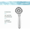 thumbnail image 3 of Waxman Consumer Group 8333511 3.5" Chrome Serene 3-Spray Handheld Shower Head, 3 of 5
