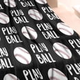 thumbnail image 3 of Black Play Ball Baseball Pattern Blanket,Comfortable Soft Lamb Wool Throw Blanket,All Season,Warm Lightweight Blankets for Sofa Bed Couch Living Room Chair,30"x40", 3 of 4
