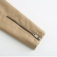 thumbnail image 7 of Lcziwo Womens Jacket Leather Motorcycle Biker Casual Trendy 2025 Jackets Long Sleeve Solid Color Outerwear Zip Up Standing Collar Cardigan Coats Beige,M, 7 of 7