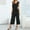 Black, variant on Baqcunre Jumpsuits for Women Women Solid Ruffle Lace Sleeveless Lace Up Jumpsuit Medium Length Straight Trousers Jumpsuits Jumpsuits for Women Dressy One Piece Jumpsuits for Women