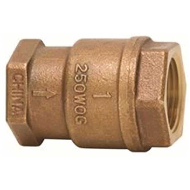 Spring Loaded in Line Check Valve, Brass 1 in. Fip