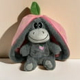 thumbnail image 3 of Yucurem Cute Plush Stuffed Strawberry Donkey Toy, Music & Light Soothing Breathing Animal Donkey Toy for Adults Kids Birthdays Gifts, 3 of 10