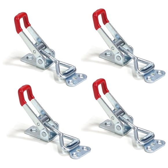 4 Pack Toggle Latch 304 Stainless Steel Adjustable Toggle Clamp Quickly Heavy Duty Pull Hasp Latches for Smoker Cabinet Tool Box Case Trunk Door