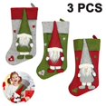 thumbnail image 1 of 3pcs Medias de Navidad Decoración con 3d Felpa Santa Navidad Medias Adornos Regalos para decoraciones de Navidad y decoración de fiesta familiar,, kaili Sencillez, 1 of 4