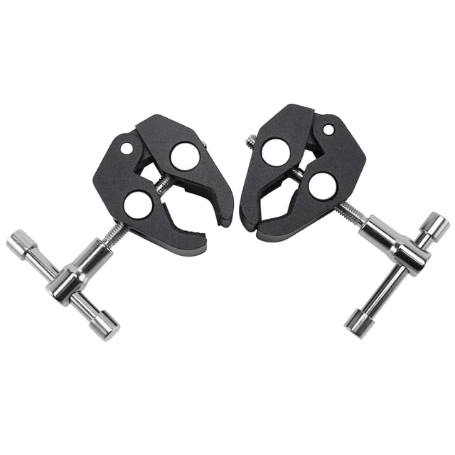 2Pack Super Clamp Crab Clamp Photography with / 1/4 and 3/8 inch Thread Rod Clamp Pliers Clip for DSLR Rig Cameras, 15mm Rods, Lights, Umbrellas, Hooks, Shelves, Plate Glass
