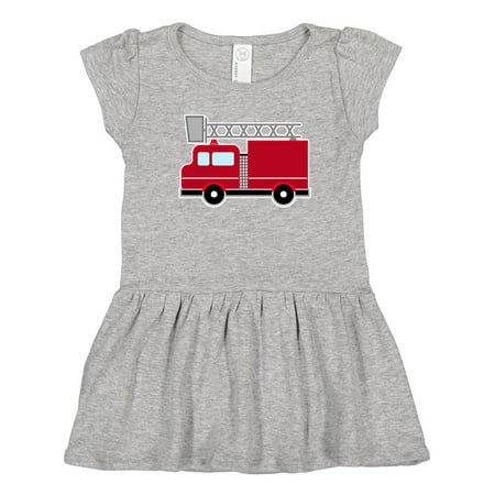 

Inktastic Red Firefighter Fire Truck Gift Toddler Girl Dress