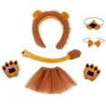 thumbnail image 3 of Conjunto de accesorios para disfraz de león para niñas, ideal para cumpleaños y fiestas. Incluye pajarita, cola y nariz. Disfraz de 30 cm, 3 of 9