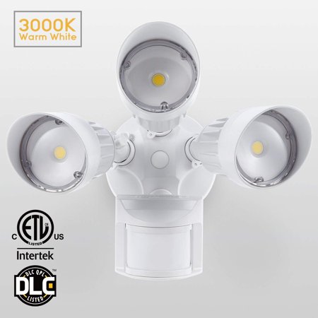 LEONLITE 30W LED Security Lights with Motion, Outdoor Security Lights, LED Flood Light with Photo Sensor, 3000K Warm White,