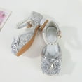 thumbnail image 5 of Kids Heels,Girls Sandals Closed Toe Heels Wedding Party Shoes Sequins Bow For Toddler,Little Girl Dress Shoes(Size:9-9.5 Years), 5 of 8