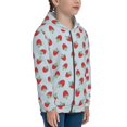 thumbnail image 5 of Picia Hand Drawn Strawberry for Boys Fashion Full-zip Hoodies & Sweatshirts with Kangaroo Pocket,Zip-up Hooded Sweatshirt for Kid, Moisture Wicking & Breathable-Small, 5 of 6