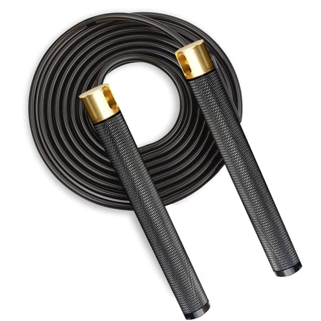 Jump Rope for Fitness, Degree Spin Tangle-Free Adjustable Skipping Rope with Steel Wire, Aluminum Handles,Weighted Jumping Ropes for Double Unders, Boxing, Training