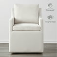 thumbnail image 5 of Spruce & Spring Upholstered Dining Chair with Hidden Casters, Removable Slipcover and Under-Seat Storage, Single, Ivory, 5 of 8