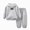 Y158-Grey, variant on NOLDARES Boy's And Girls 2 Piece Outfits Long Sleeve Hooded and Sweat Pants Pullover Letter Print Tops, Elastic Waistband, Boys Fall Winter Sets(Y158-Blue)