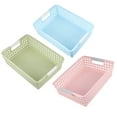 thumbnail image 2 of GOOHOCHY Plastic File Basket for Office Document Organizer with Assorted Colors and Smooth Surface 3 Pieces, 2 of 8