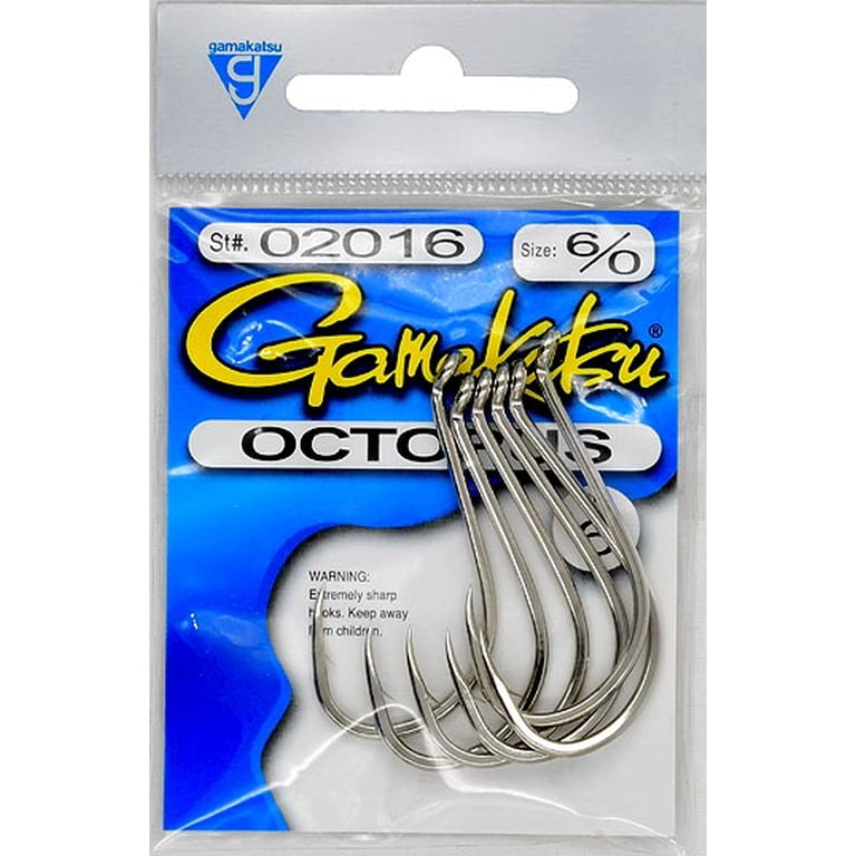 Gamakatsu Octopus Hook Size 6/0 Nickel 6pk Gamakatsu Octopus Hook Size 6/0 Nickel 6pk
