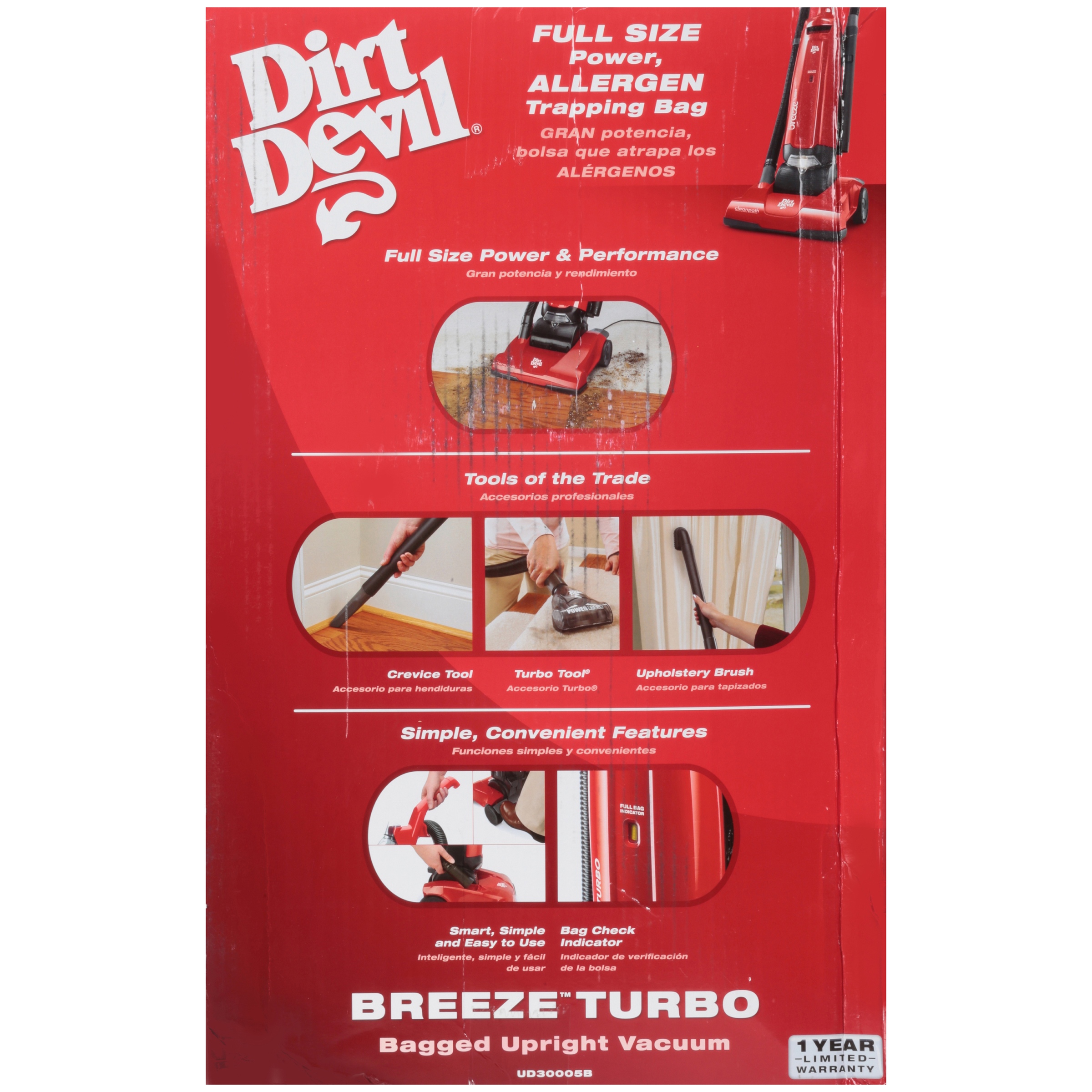 Dirt Devil Breeze Bagged Upright Vacuum 