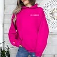 thumbnail image 2 of Holzkary Hoodies for Women Oversized Sweatshirts Initial On Sleeve Anniversary Year Hoodie Valentines Day Fall Fashion Outfits 2025 Casual Sweaters Tops Workout Winter Clothes Hot Pink 3Xl, 2 of 6