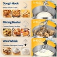 thumbnail image 4 of Batidora de pie VIVOHOME 660W, 10 velocidades, 5,7 L, cabezal inclinable, 120 V, 4 of 7